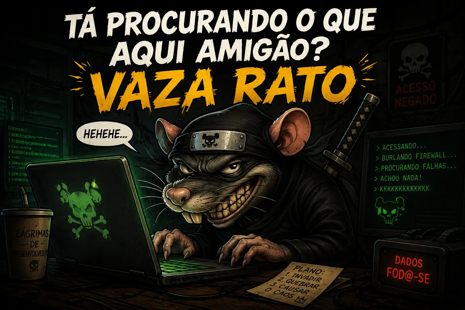 Tá procurando o que aqui, amigão? Vaza, rato.