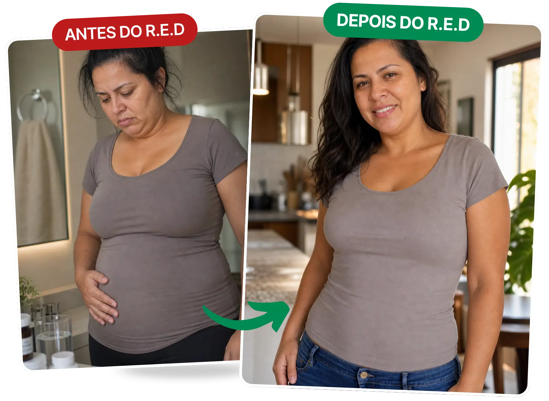 Antes e depois do Método RED
